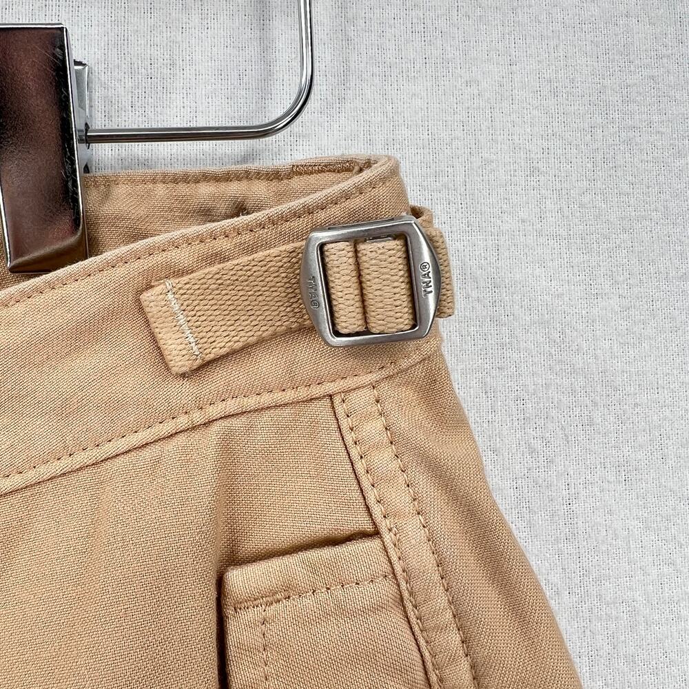 ARITZIA TNA Supply Cargo Pants Womens 6 Tan High Rise Wide Straight Leg Casual - Picture 11 of 16